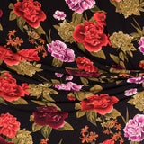 Crepe Flores Flamenca Negra - Ribes y Casals