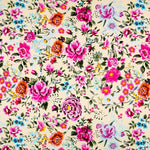 Crepe Flores Manila Cruda - Ribes y Casals