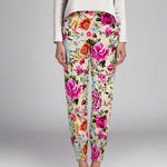 Crepe Flores Manila Cruda - Ribes y Casals