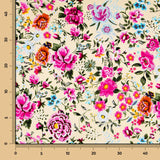 Crepe Flores Manila Cruda - Ribes y Casals