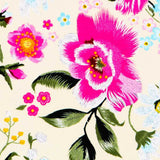 Crepe Flores Manila Cruda - Ribes y Casals