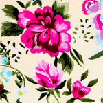 Crepe Flores Manila Cruda - Ribes y Casals