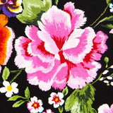 Crepe Flores Manila Negro - Ribes y Casals