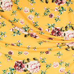 Crepe Flores Vintage Amarillo - Ribes y Casals