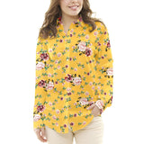 Crepe Flores Vintage Amarillo - Ribes y Casals