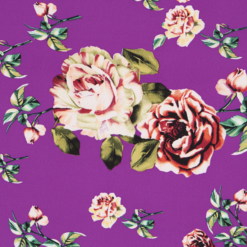 Crepe Flores Vintage Buganvilla - Ribes y Casals