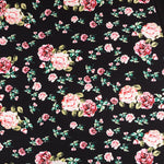 Crepe Flores Vintage Negra - Ribes y Casals