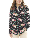 Crepe Flores Vintage Negra - Ribes y Casals