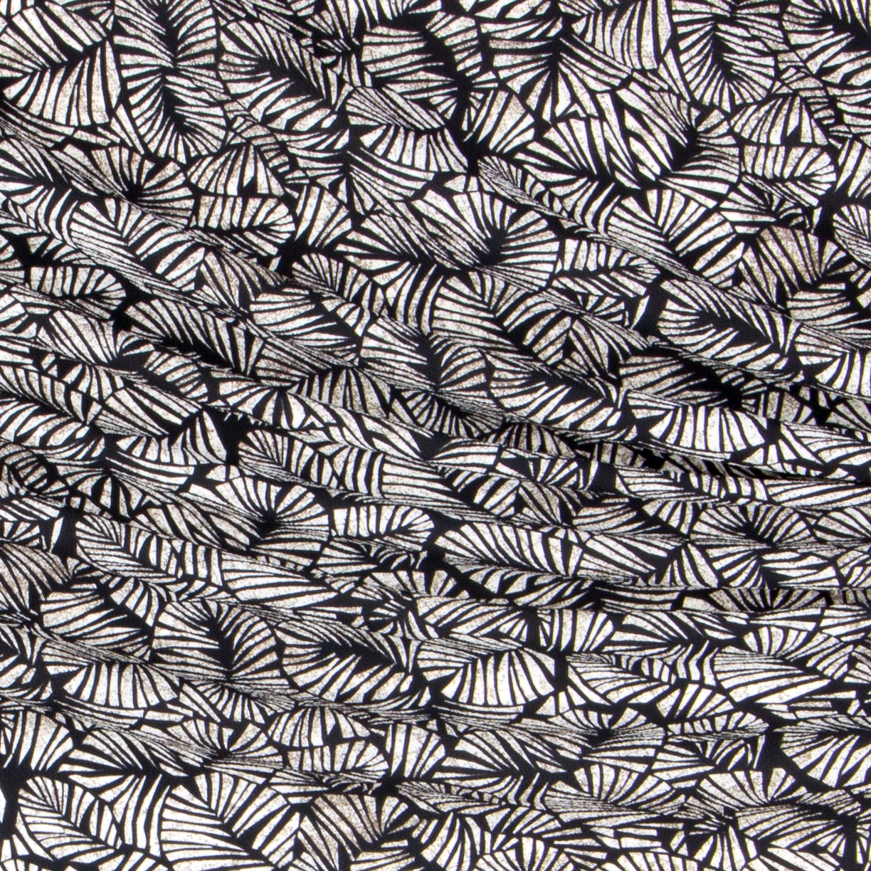 Crepe Hojas Blanca Negra - Ribes y Casals