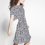 Crepe Hojas Blanca Negra - Ribes y Casals