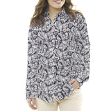 Crepe Hojas Blanca Negra - Ribes y Casals