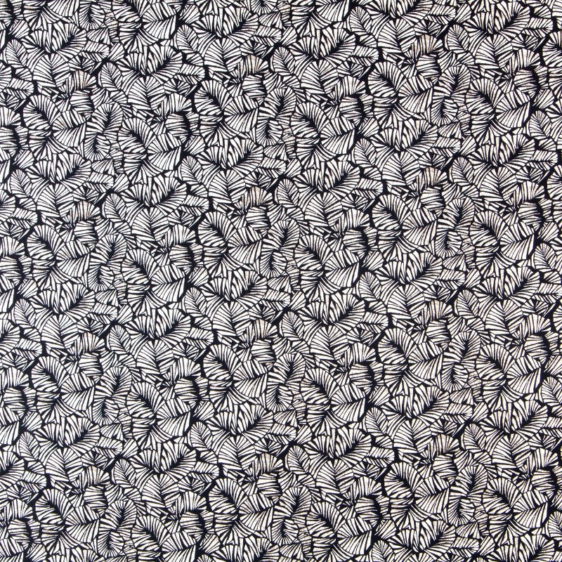 Crepe Hojas Blanca Negra - Ribes y Casals