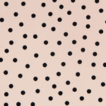 Crepe Lunares Beige 7mm Negro - Ribes y Casals