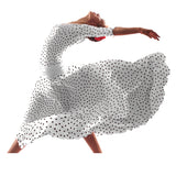 Crepe Lunares Marrón 7mm Crudo - Ribes y Casals