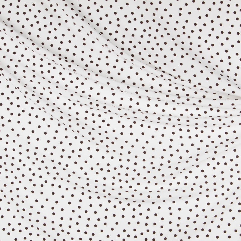 Crepe Lunares Marrón 7mm Crudo - Ribes y Casals