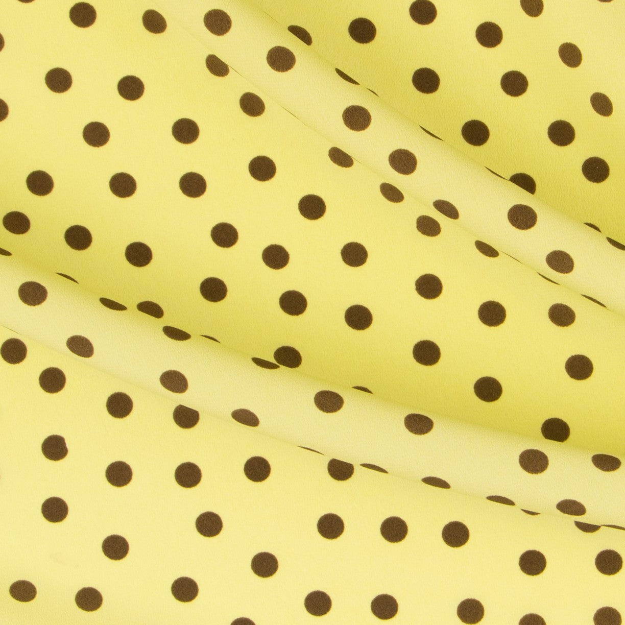 Crepe Lunares Marrón 7mm Verde - Ribes y Casals