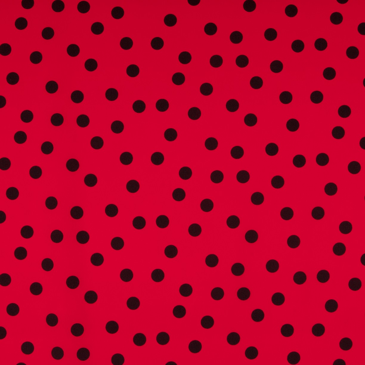 Crepe Lunares Negro 17mm Rojo - Ribes y Casals