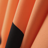 Crepe Lunares Negro 33mm Mandarina - Ribes y Casals