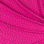 Crepe Lunares Negro 7mm Ciclamen - Ribes y Casals