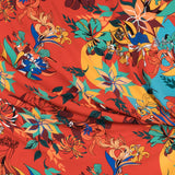 Crepe Marco Floral Naranja - Ribes y Casals