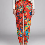 Crepe Marco Floral Naranja - Ribes y Casals