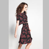 Crepe Marrocain Bouquet Negra - Ribes y Casals