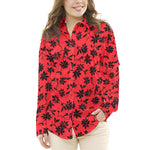 Crepe Marrocain Floral Roja - Ribes y Casals