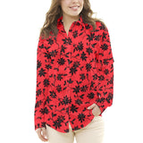 Crepe Marrocain Floral Roja - Ribes y Casals