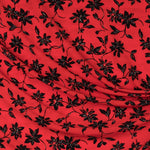 Crepe Marrocain Floral Roja - Ribes y Casals