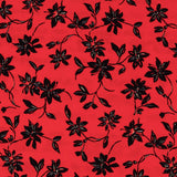 Crepe Marrocain Floral Roja - Ribes y Casals