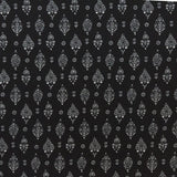 Crepe Marrocain Geométrica Negra - Ribes y Casals