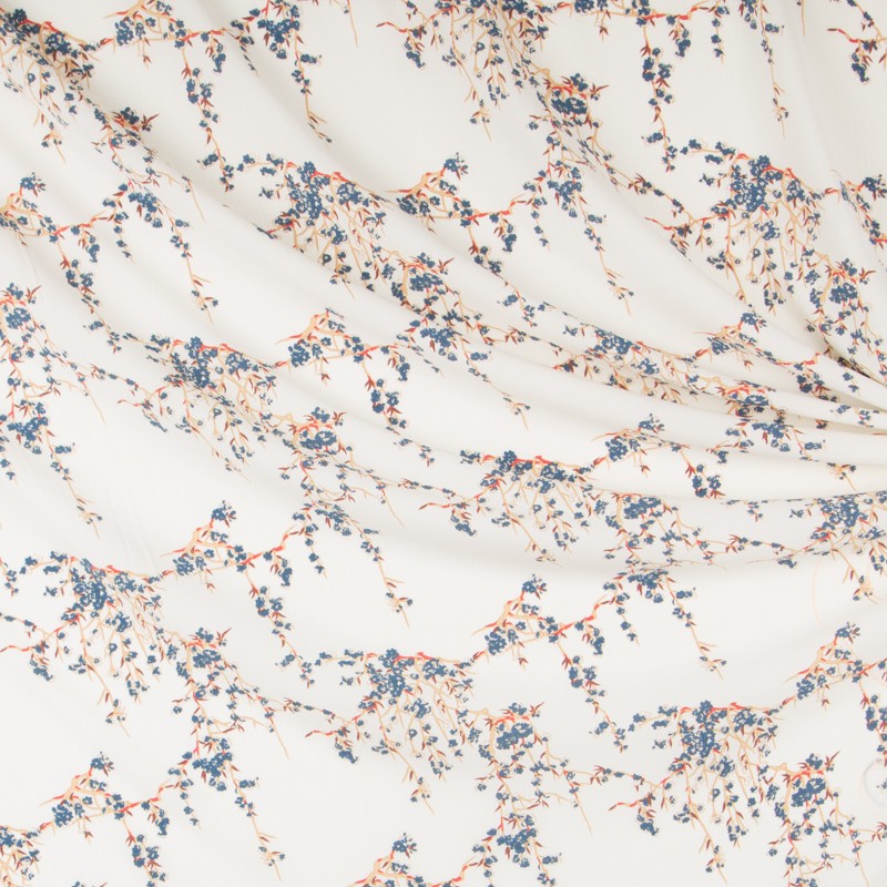 Crepe Marrocain Ramas Blanca - Ribes y Casals