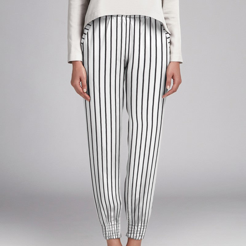 Crepe Marrocain Rayas Blanca - Ribes y Casals