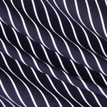 Crepe Marrocain Rayas Marino - Ribes y Casals