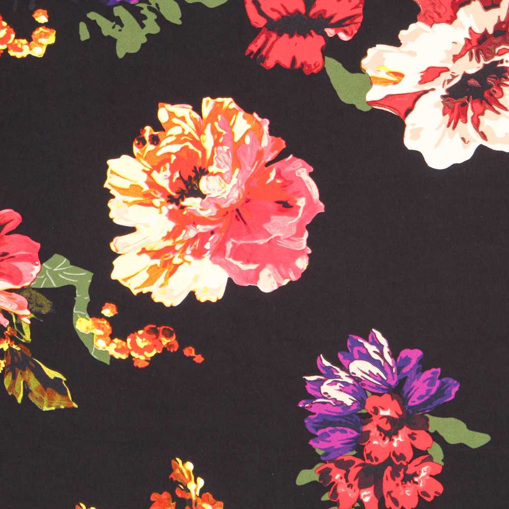 Crepe Maxi Flor Negra - Ribes y Casals