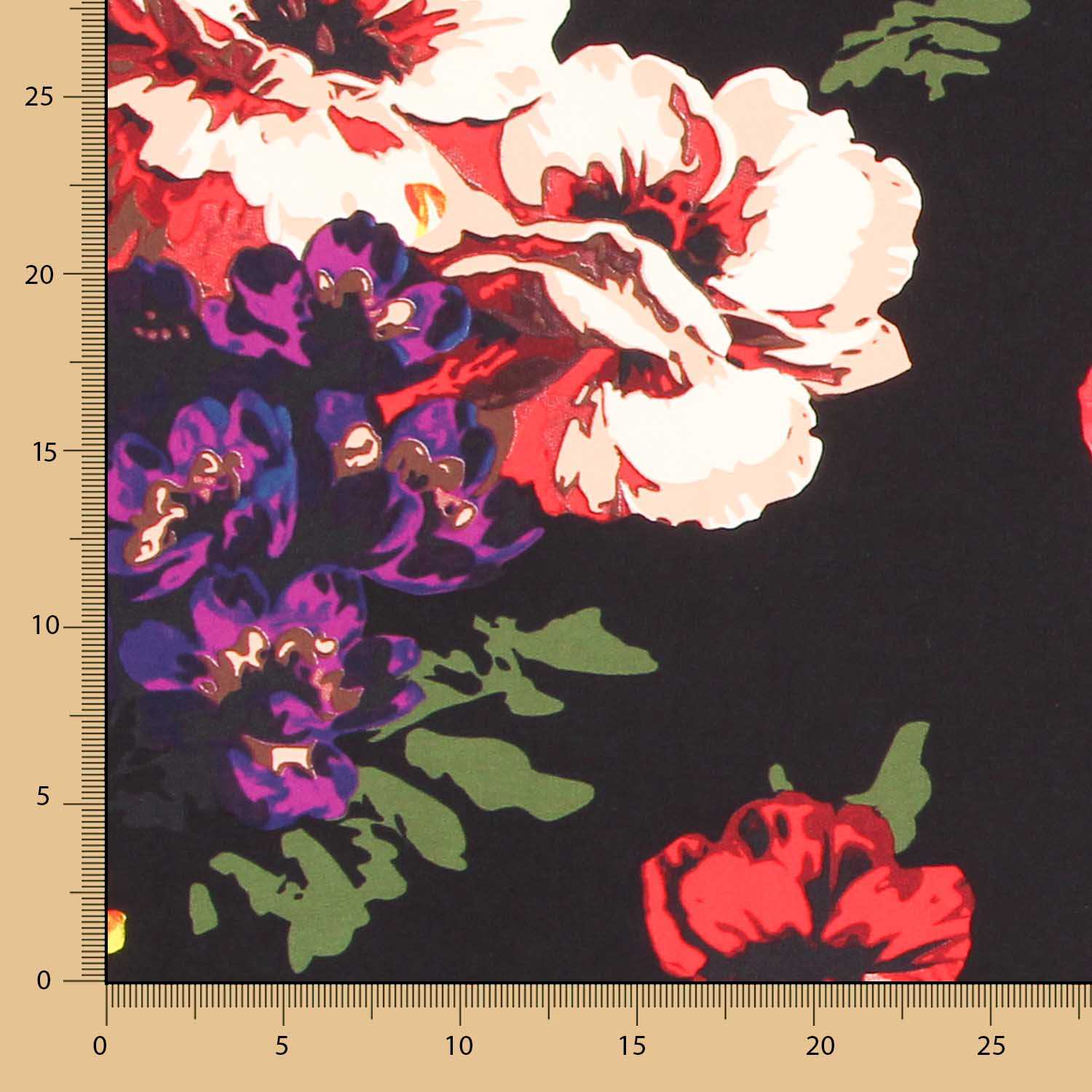 Crepe Maxi Flor Negra - Ribes y Casals