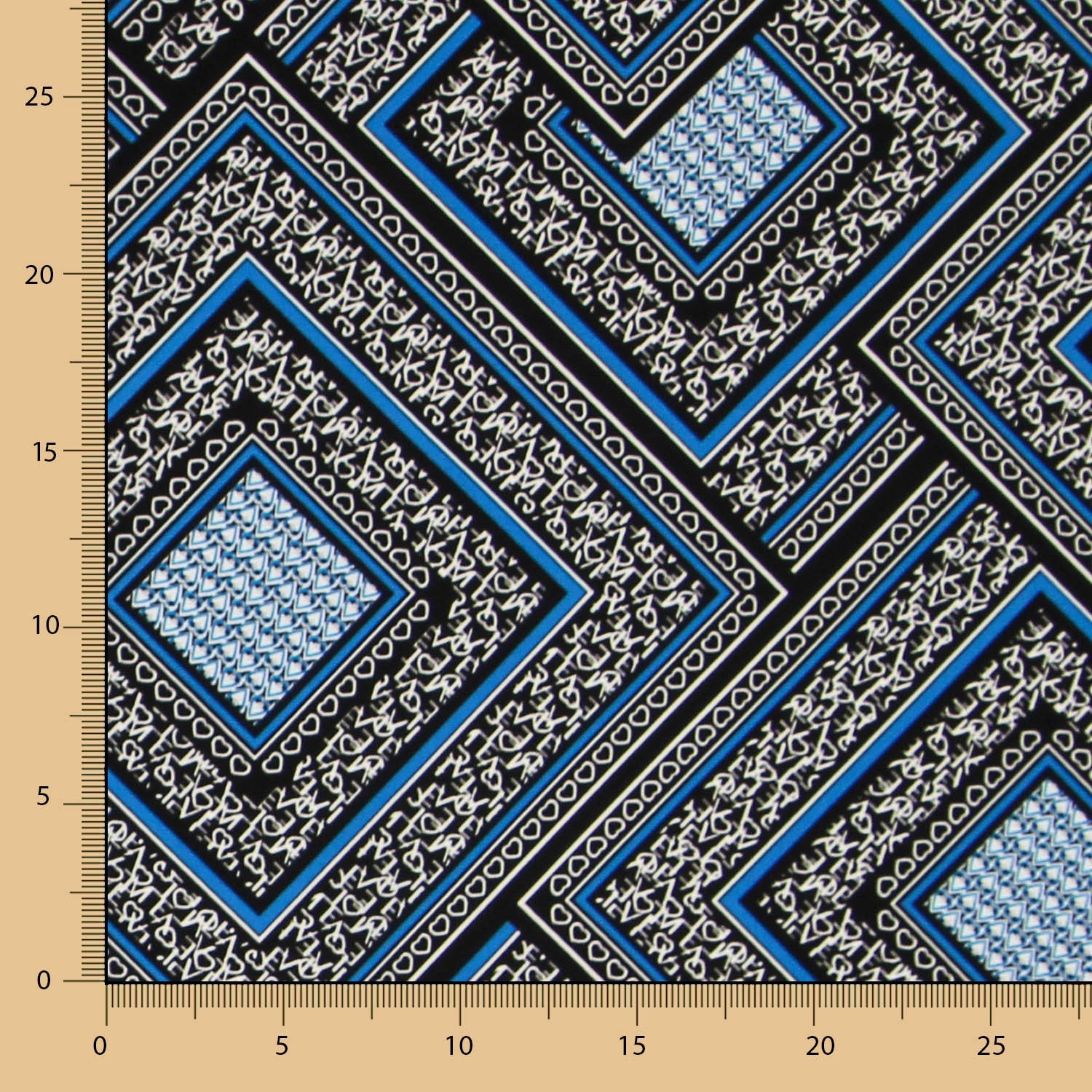 Crepe Mosaico Love Blue - Ribes y Casals