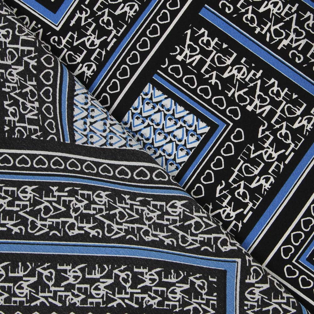 Crepe Mosaico Love Blue - Ribes y Casals