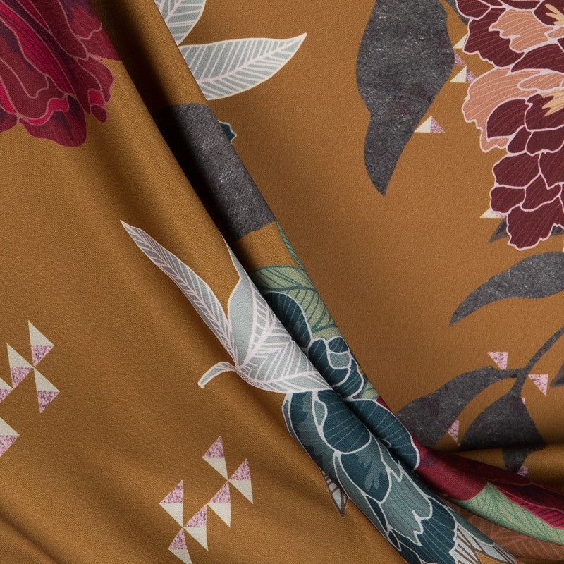 Crepe Oriental Kimono Ocre - Ribes y Casals