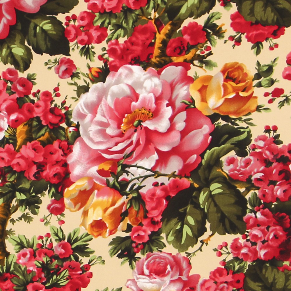 Crepe Rosales Beige - Ribes y Casals