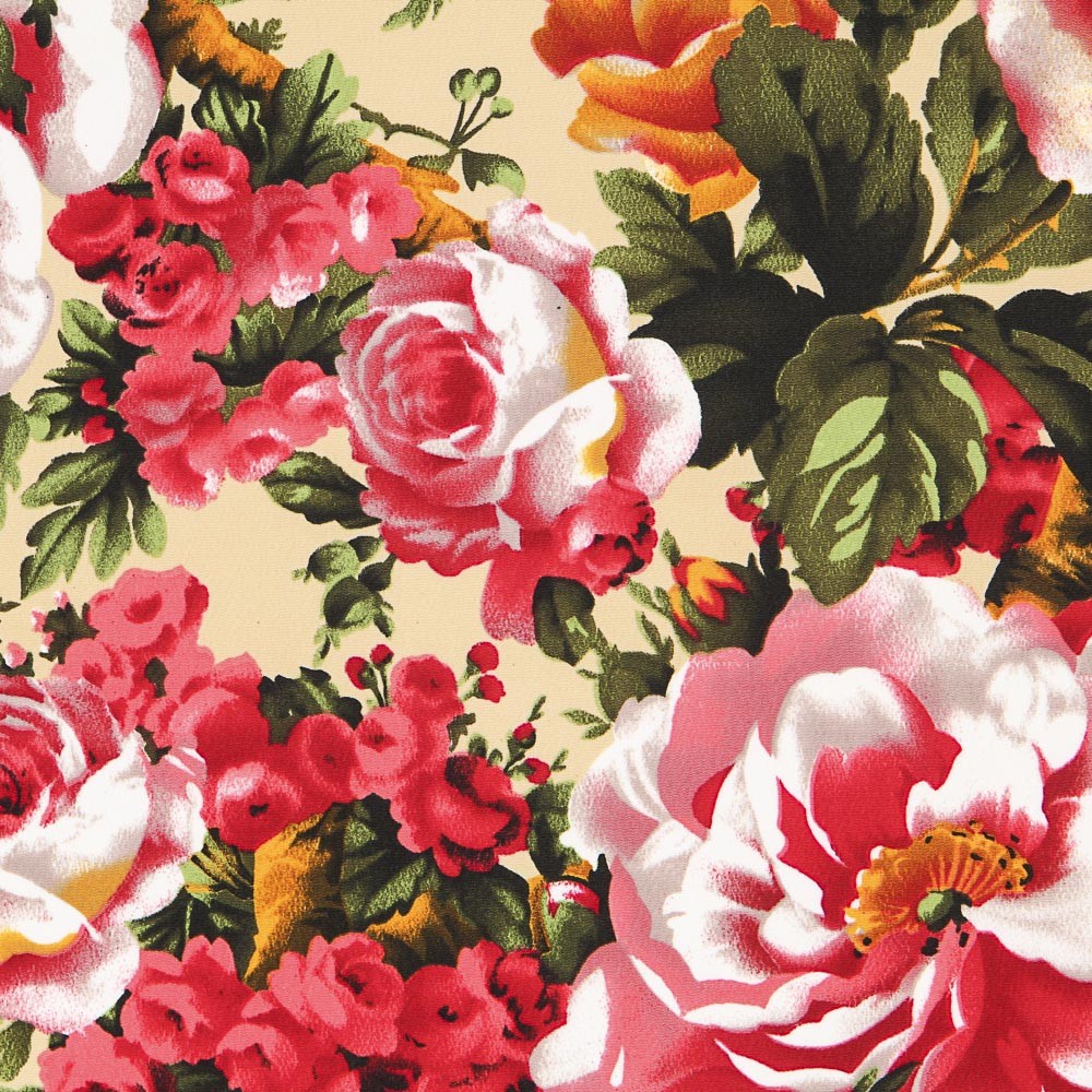 Crepe Rosales Beige - Ribes y Casals