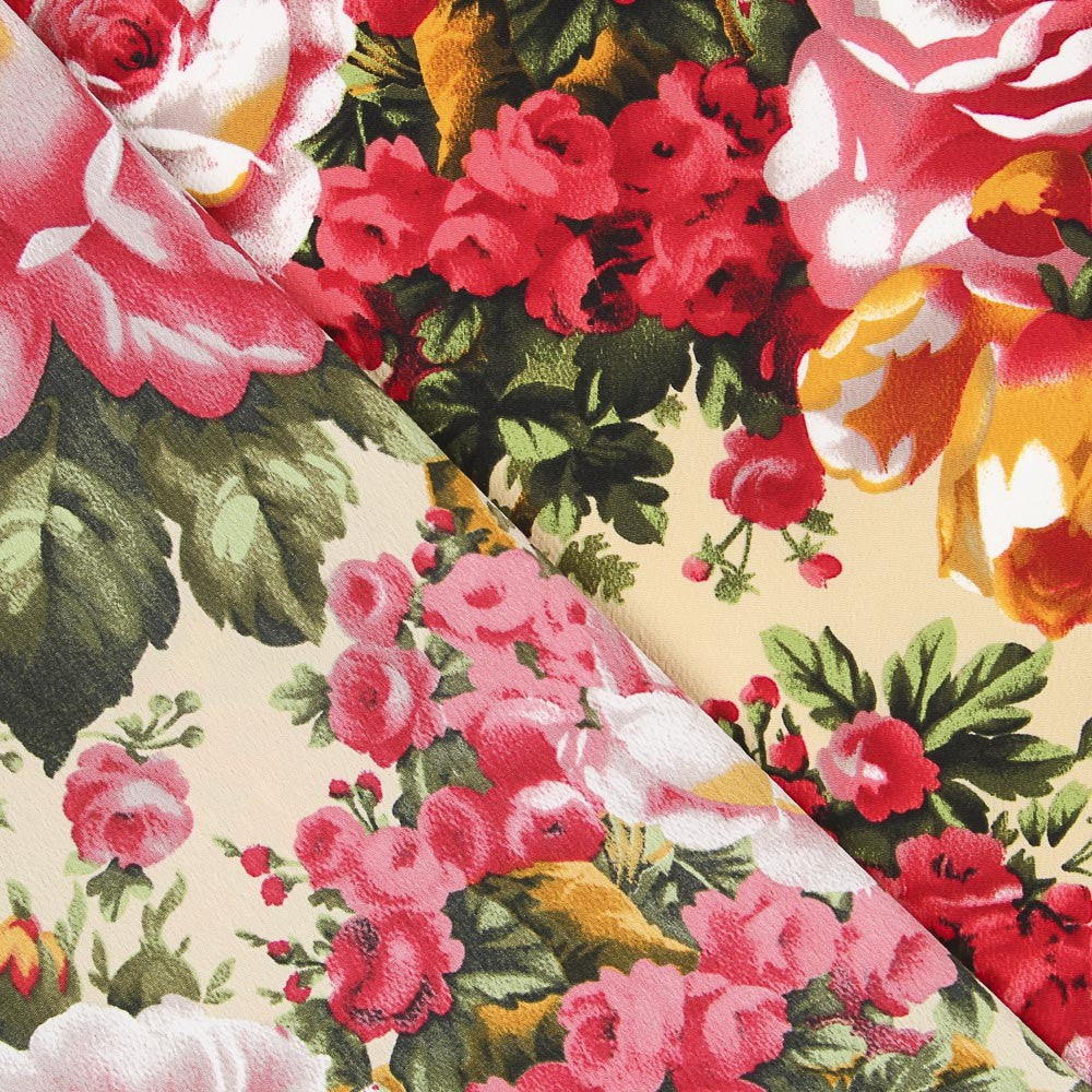 Crepe Rosales Beige - Ribes y Casals