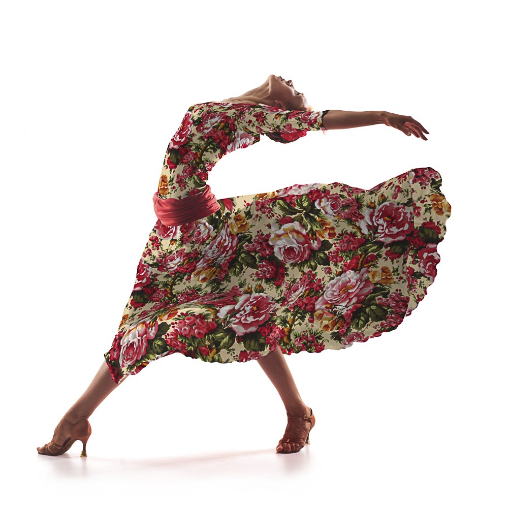 Crepe Rosales Beige - Ribes y Casals