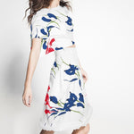 Crepe Rosas Azul Roja - Ribes y Casals