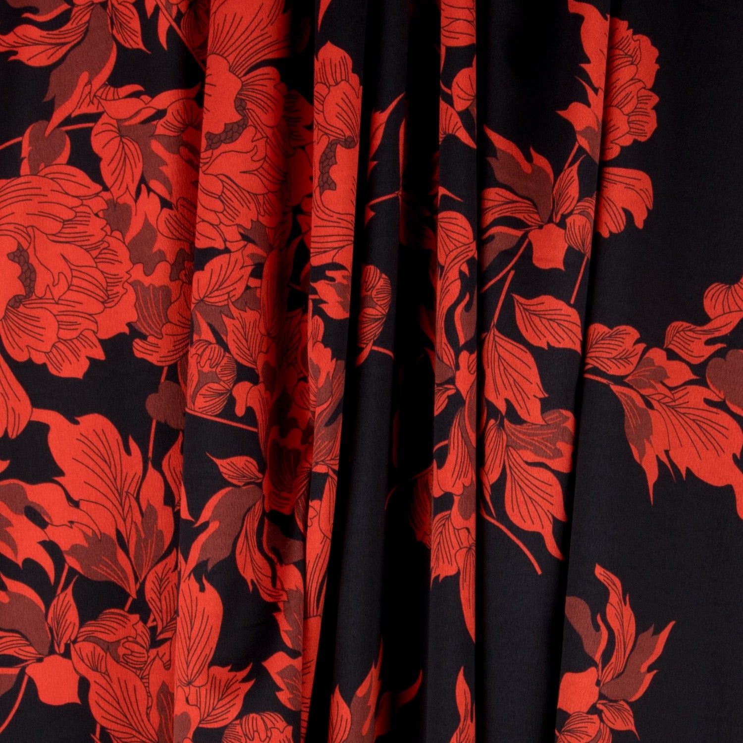 Crepe Satén Asiatic Negra - Ribes y Casals