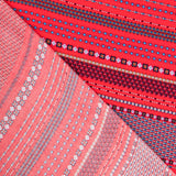 Crepe Satén Cenefas Coral - Ribes y Casals