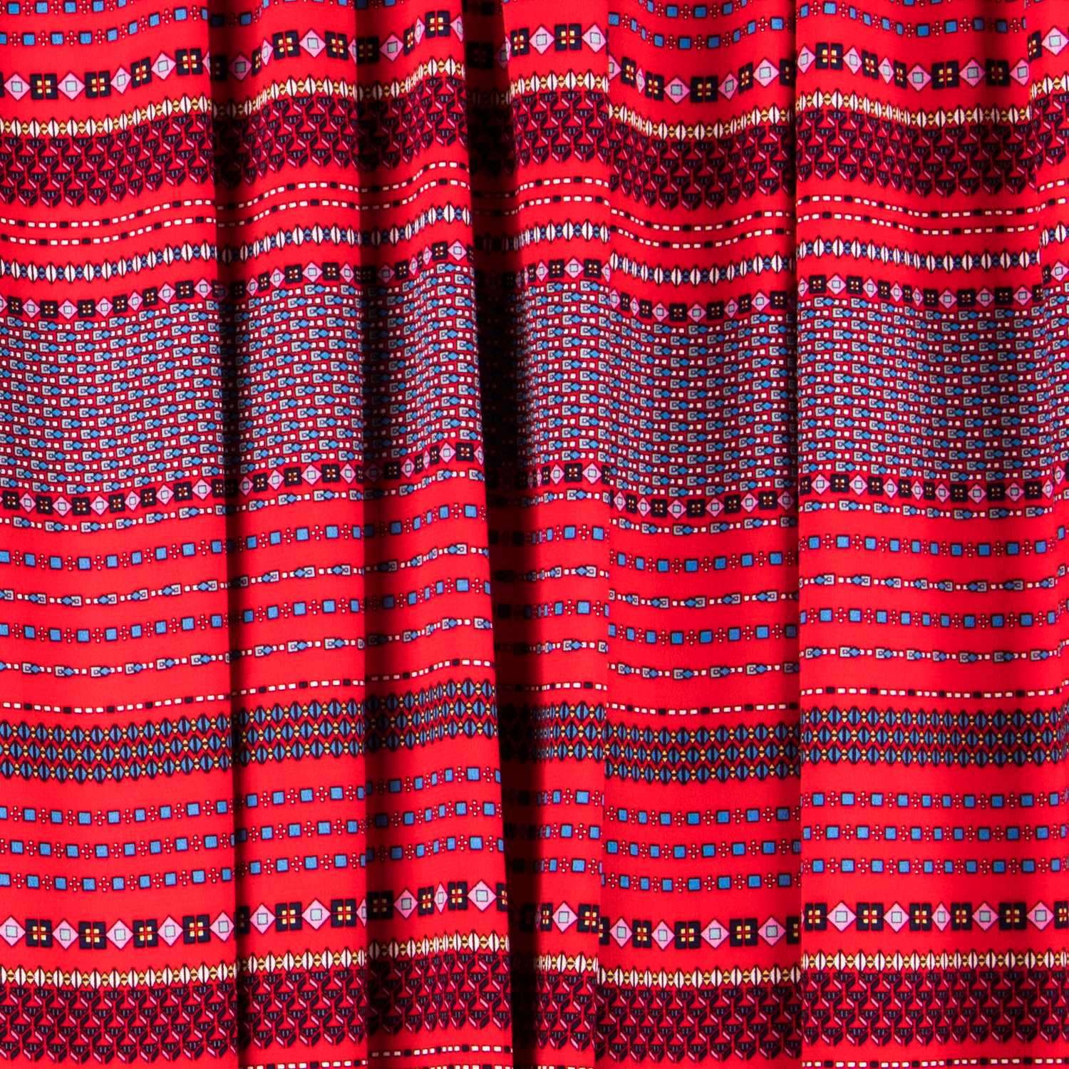 Crepe Satén Cenefas Coral - Ribes y Casals