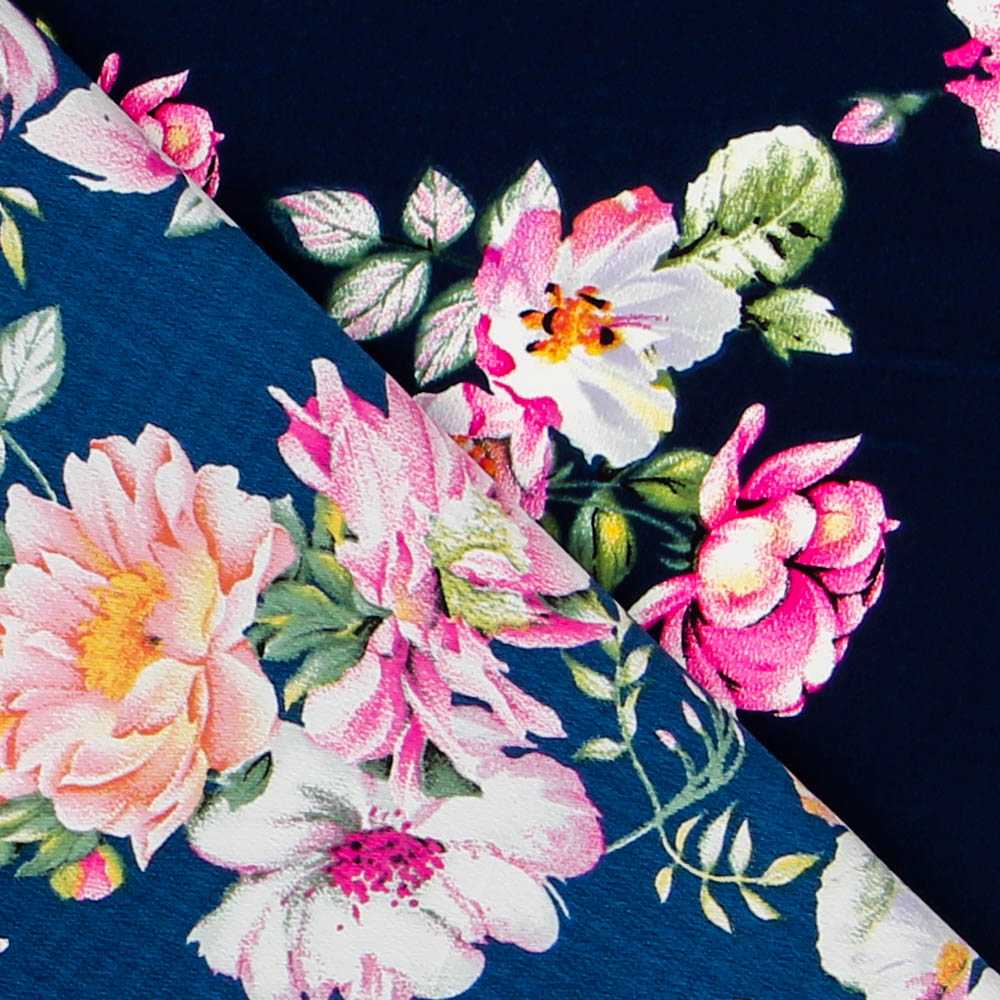 Crepe Triana Azul Noche - Ribes y Casals