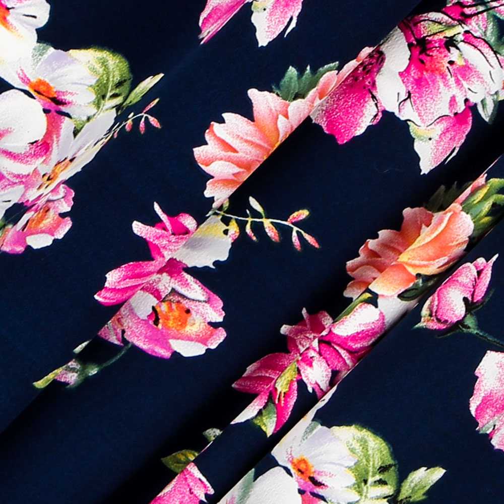 Crepe Triana Azul Noche - Ribes y Casals