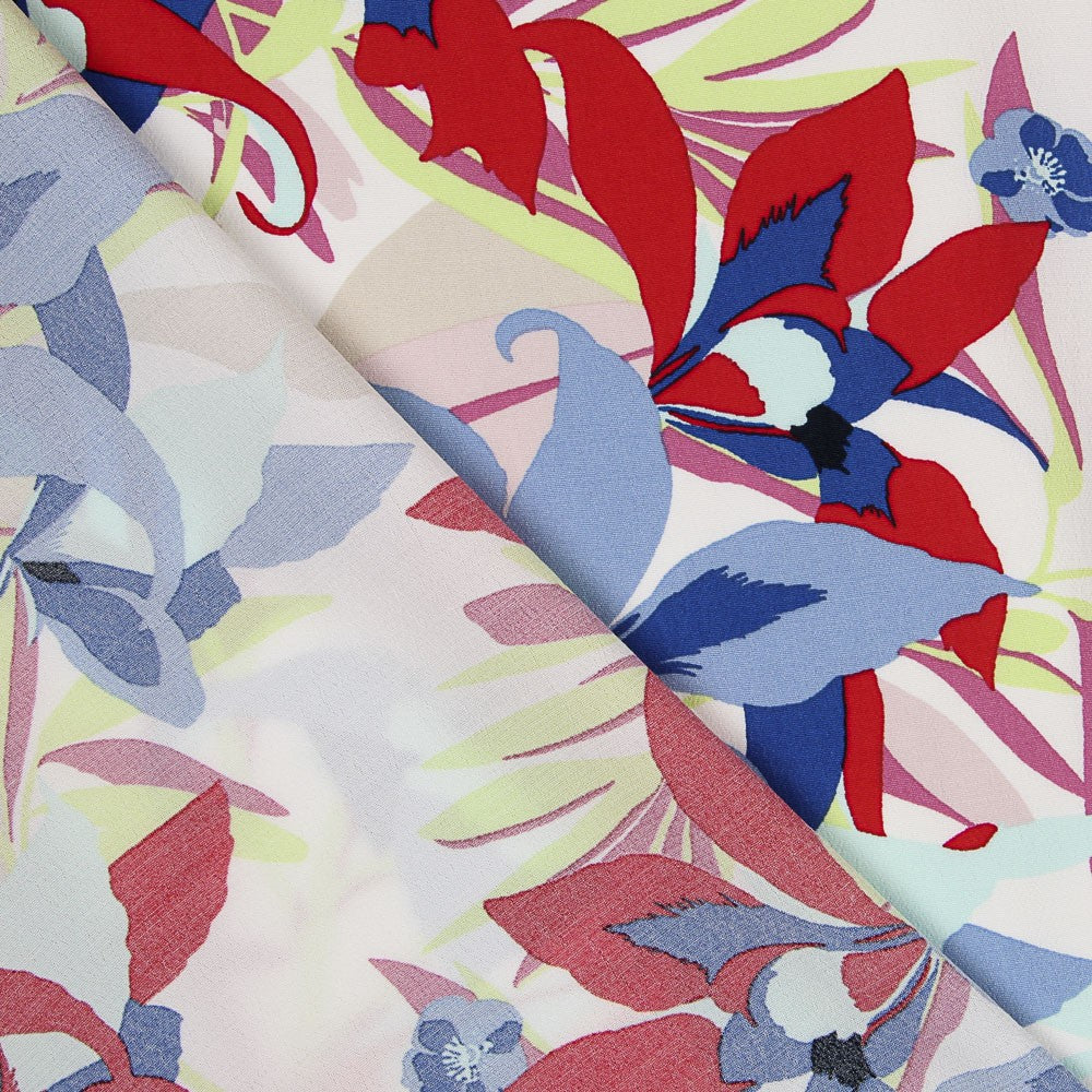 Crepe Tropical Flores Multicolor - Ribes y Casals